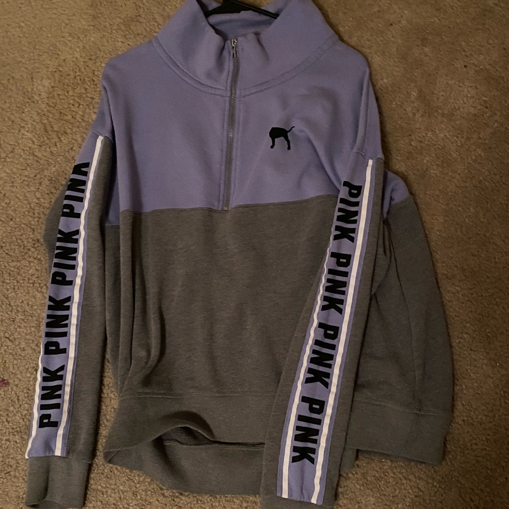 PINK zip up pull over